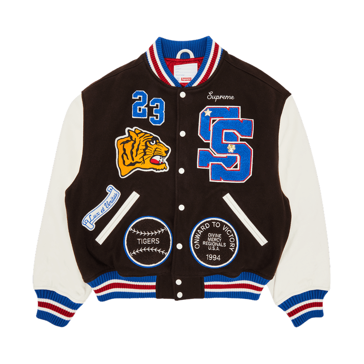 Supreme Tiger Varsity Jacket "Brown"