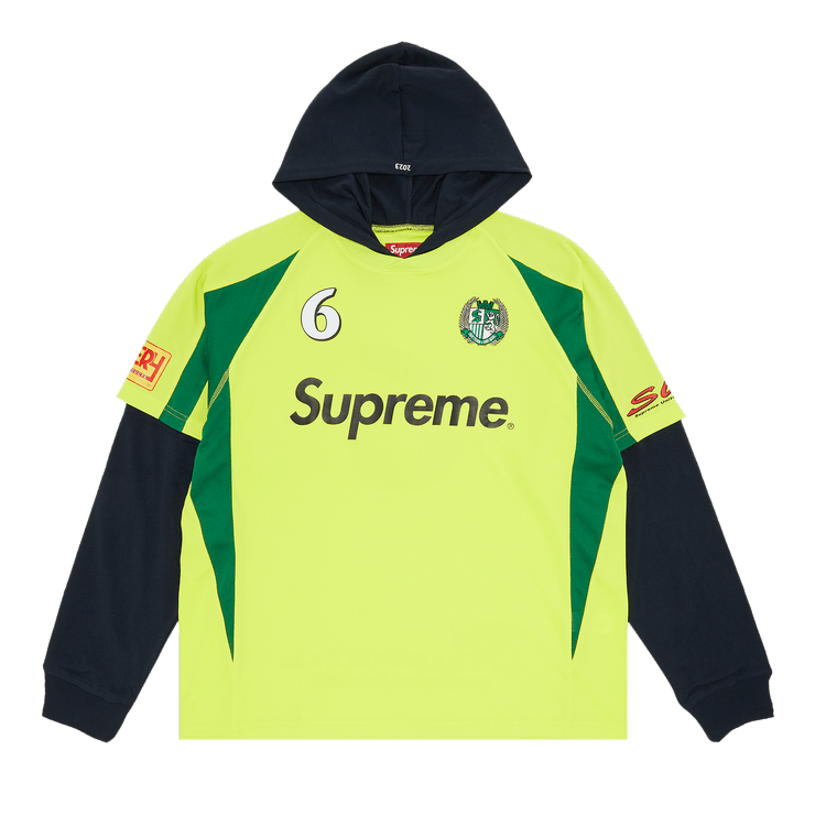 Supreme Hooded Soccer Jersey "Bright Green"
