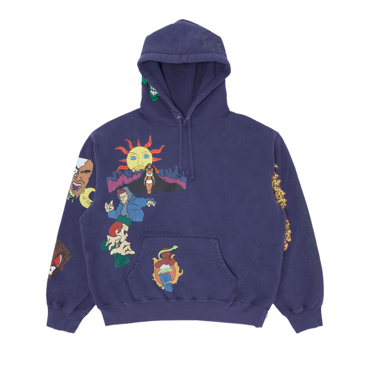 Supreme Sunrise Hooded Sweatshirt "Washed Navy"