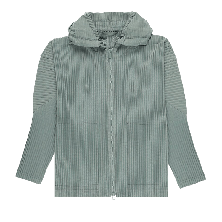 Homme Plissé Issey Miyake MC August Zip Up Cardigan "Mint Grey"