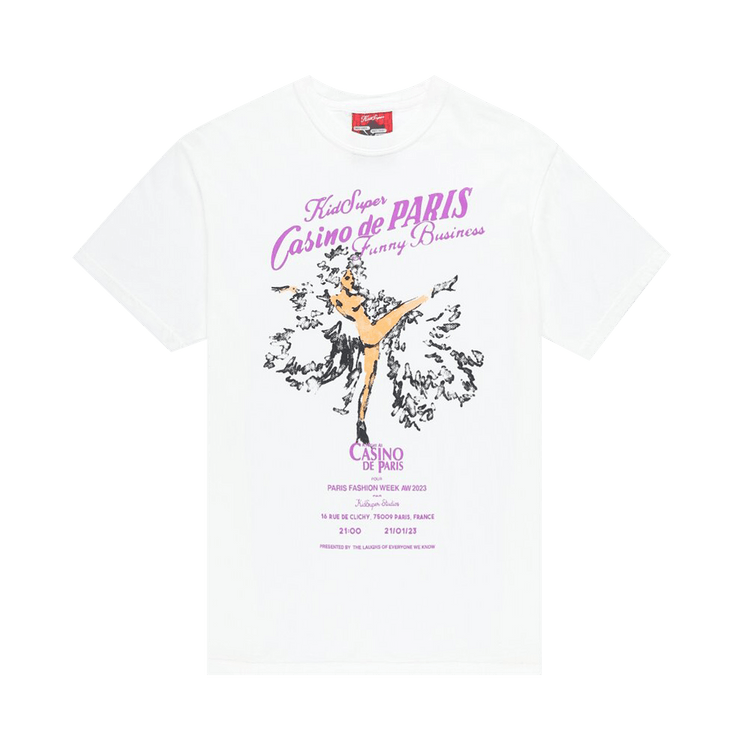 KidSuper Casino De Paris T-Shirt "White"