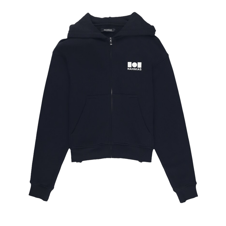 Nahmias Logo Zip Hoodie "Black"