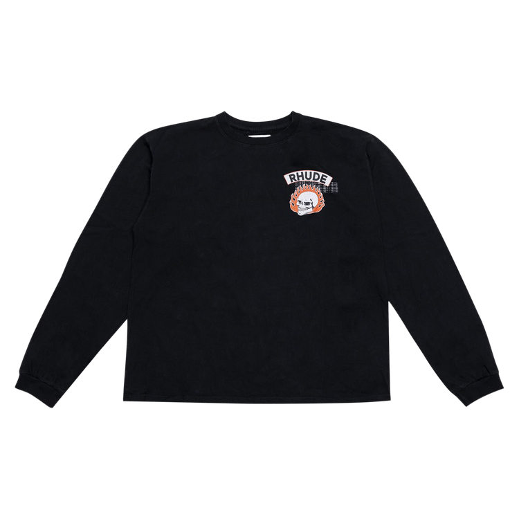 Rhude 92 Rally Long-Sleeve Tee "Vintage Black"