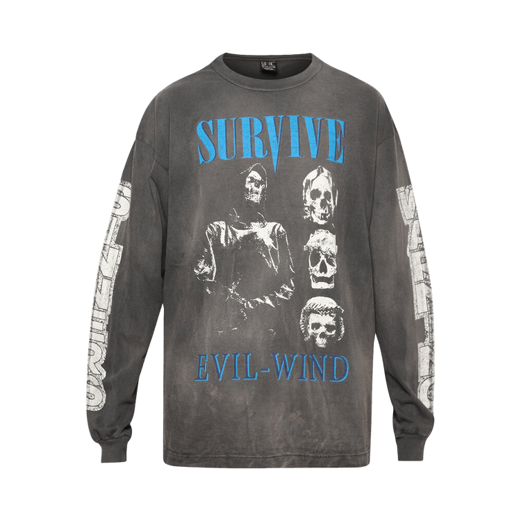 SAINT Mxxxxxx Survive Long-Sleeve Tee "Black"