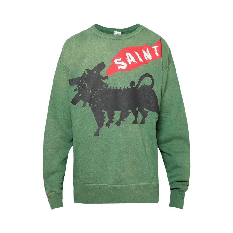 SAINT Mxxxxxx Cerberus Crewneck Sweatshirt "Green"