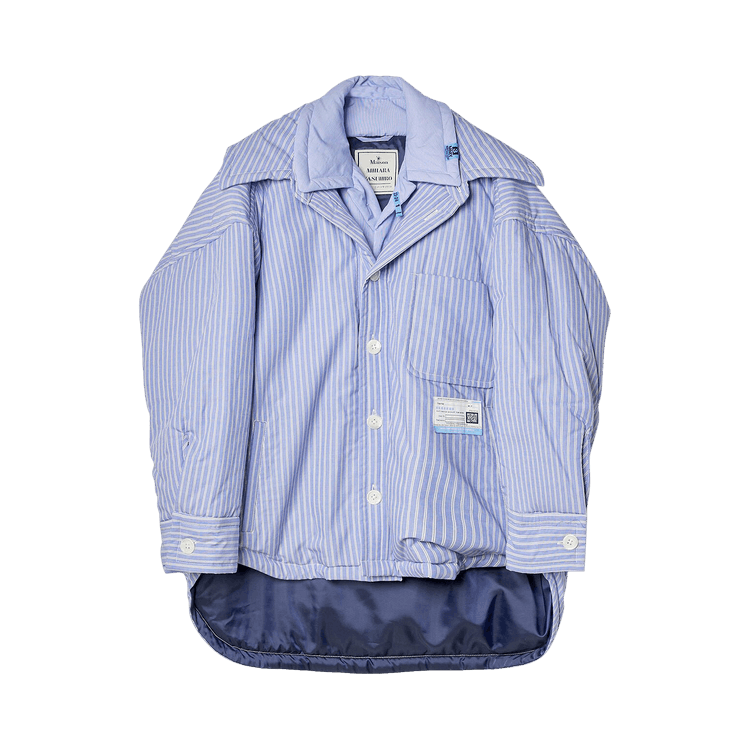 Maison Mihara Yasuhiro Double Layered Padded Shirt Jacket "Blue"