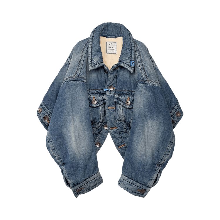 Maison Mihara Yasuhiro Denim Cropped Padded Jacket "Indigo"
