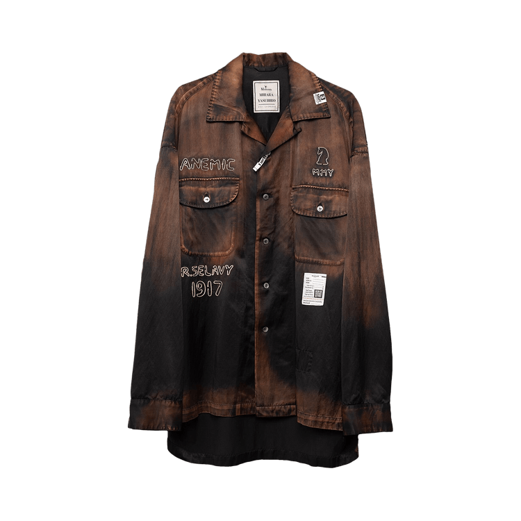Maison Mihara Yasuhiro Bleached CR Shirts "Black"
