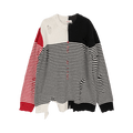 Charles Jeffrey Loverboy Mega Shred Jumper "Black/Ecru/Red"
