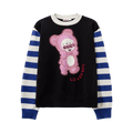Charles Jeffrey Loverboy Cute Gromlin Jumper "Black/Blue/Ecru"