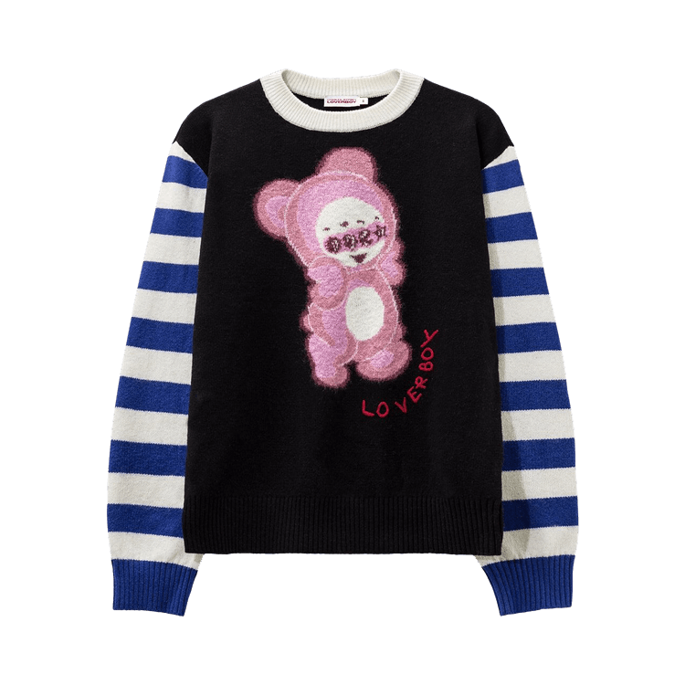 Charles Jeffrey Loverboy Cute Gromlin Jumper "Black/Blue/Ecru"