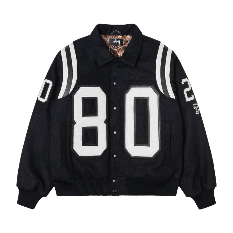 Stussy 80 Wool Varsity Jacket "Black"