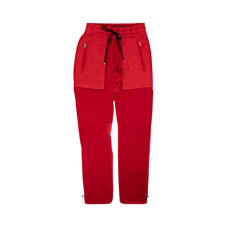 Amiri Velvet Commando Patch Pants "Red"