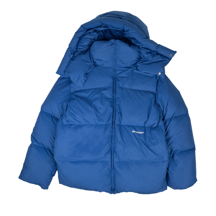 Off-White Peacock Bounce Hooded Coat "Blue"