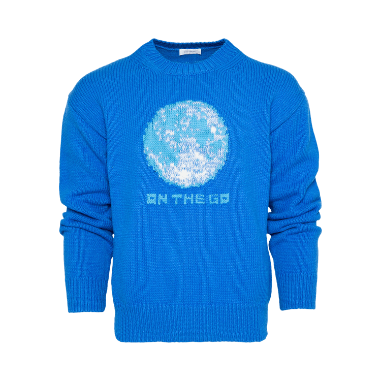 Off-White Onthego Moon Chunky Knit Crew "Dark Blue/Purple"