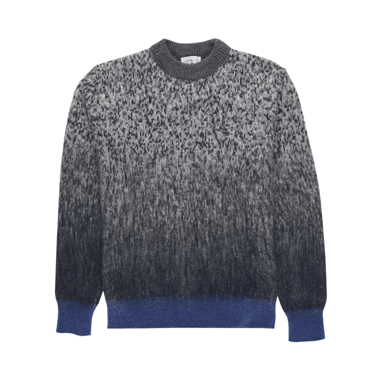 Off-White Mohair Degrade Arr Knit Crew "Anthracite"