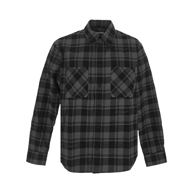 Off-White Check Flannel Shirt "Grey/Black"
