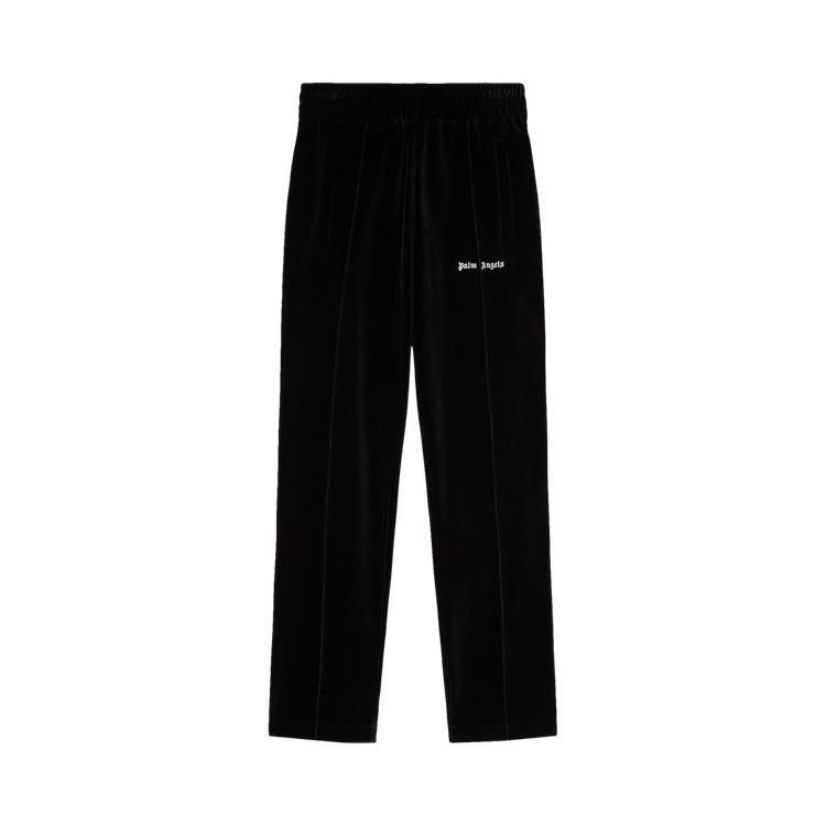 Palm Angels Velvet Track Pants "Black/White"