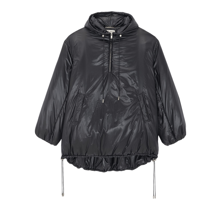 Saint Laurent Nylon Cassandre Down Jacket "Black"