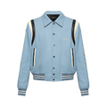 Amiri Varsity Bones Bomber Jacket "Slate Blue"