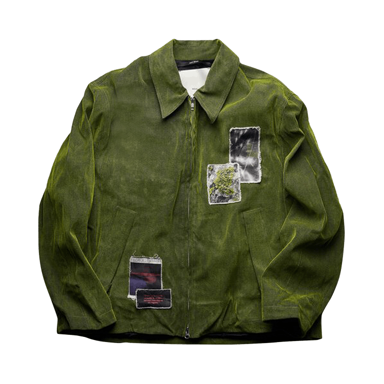 Song for the Mute Pleated Zip Up Jacket "Lime"