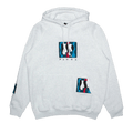 Parra Zebra Striped Hoodie "Ash Grey"