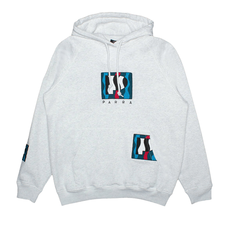Parra Zebra Striped Hoodie "Ash Grey"