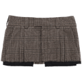 Miu Miu Prince of Wales Check Mini Skirt "Corteccia"