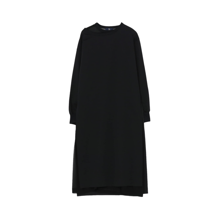 Y's Stretch Dress With Layered Shoulder Detail 'Black'