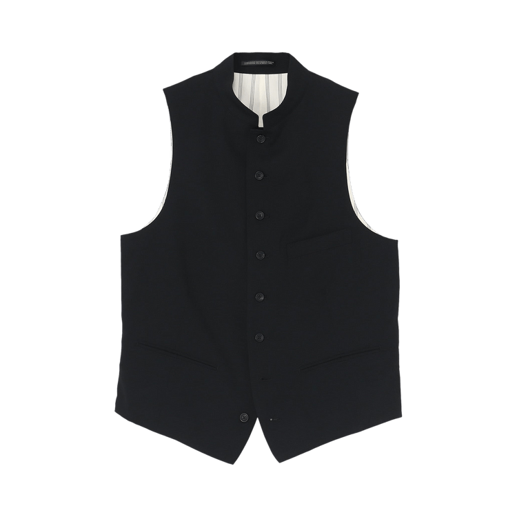 Yohji Yamamoto Pour Homme Y Stand Collar Vest "Black"