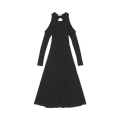 GANNI Melange Open Back Midi Dress "Black"