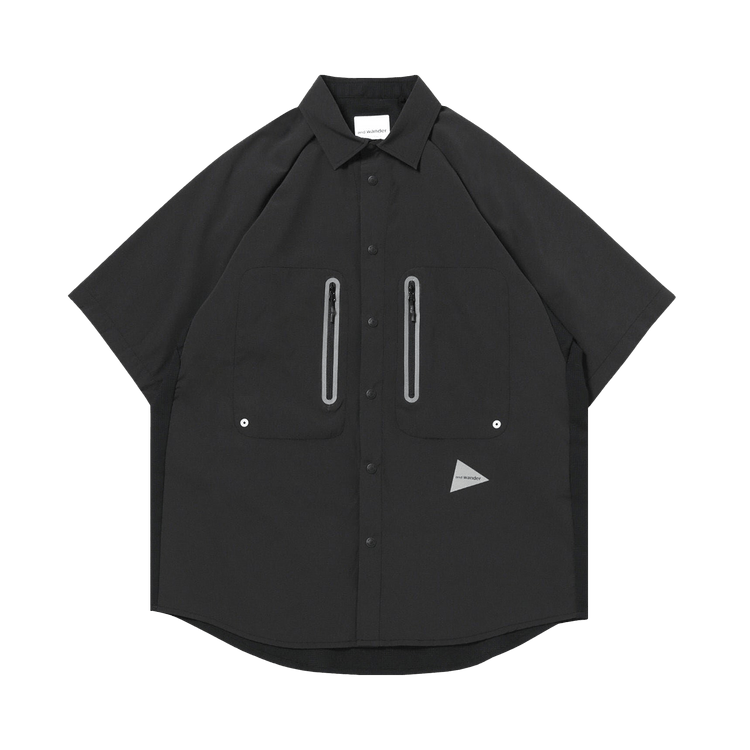 And Wander Tech Short-Sleeve Shirt "Black"