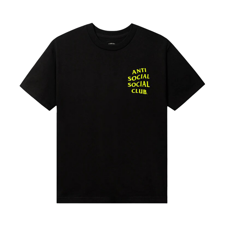 Anti Social Social Club Yellow Banded Tee "Black"