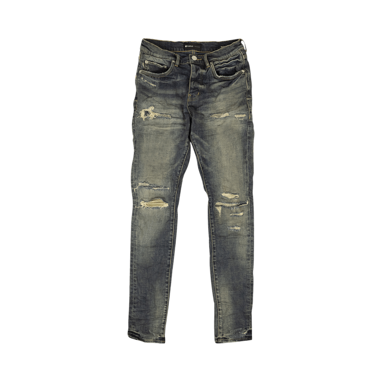 PURPLE BRAND Repair Slim Fit Jeans "Indigo"