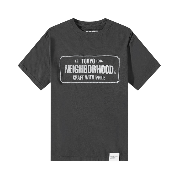 Neighborhood Sulfur Dye Short-Sleeve Crewneck "Black"