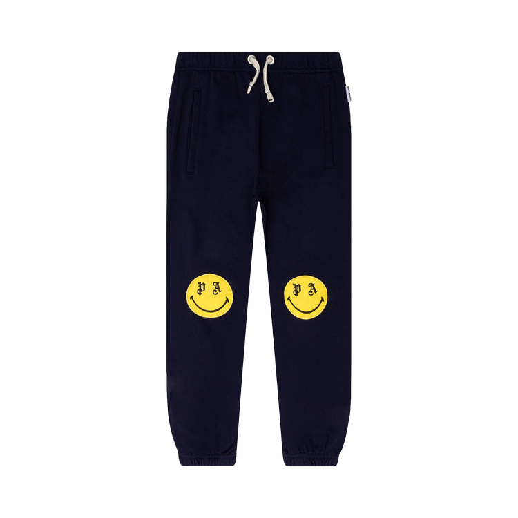 Palm Angels Kids Smiley Sweatpants "Navy/Blue"