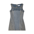 Marine Serre Regenerated Denim Mini Dress "Blue"