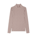 Marine Serre Regenerated Moonogram Mesh Flock Long Top "Beige"