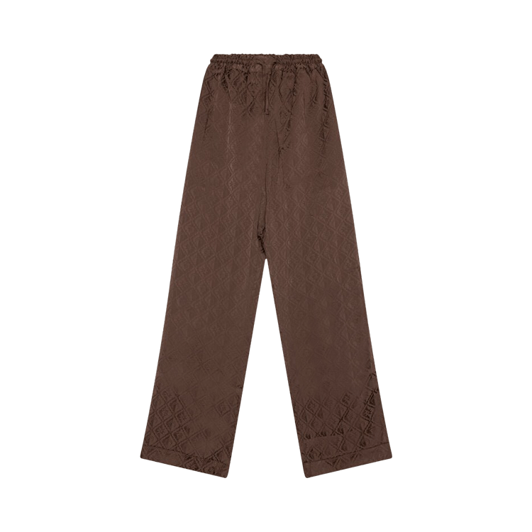 Marine Serre Moon Diamant Satin Jacquard Baggy Pants "Brown"