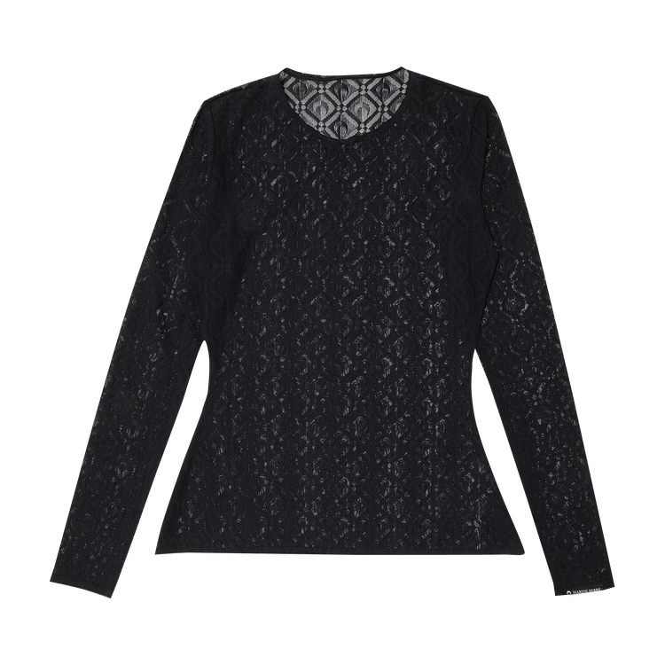 Marine Serre Moon Diamant Mesh Jacquard Second Skin "Black"