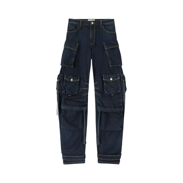 The Attico Fern Long Pants "Dark Blue"