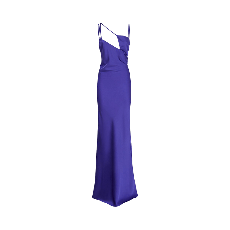 The Attico Melva Long Dress "Vivid Violet"