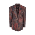The Attico Glen Short Coat "Shaded Brown"