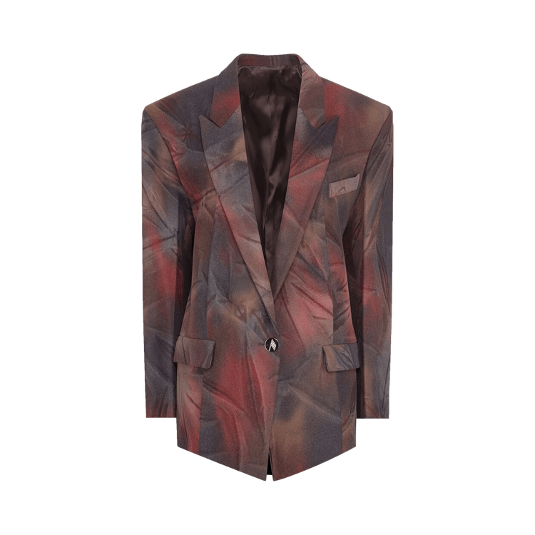 The Attico Glen Short Coat "Shaded Brown"