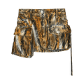 The Attico Fay Mini Skirt "Black/Mustard Marble"