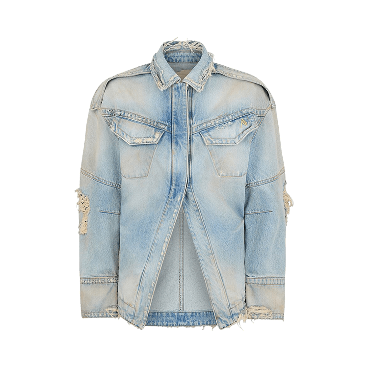 The Attico Pocket Short Coat "Light Blue"