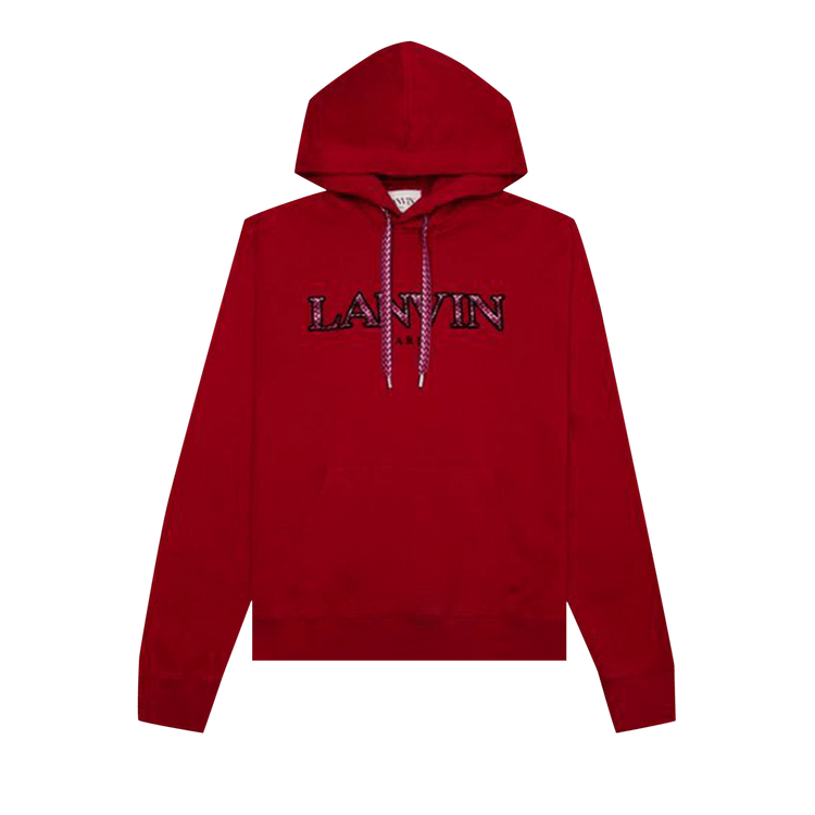 Lanvin Curb Embroidered Hoodie "Lipstick"