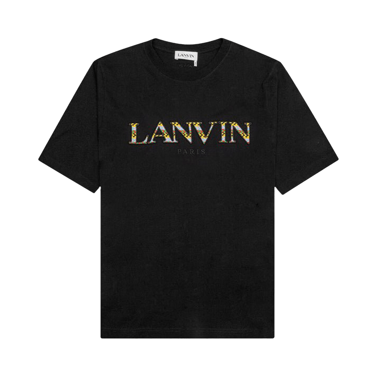Lanvin Curb Embroidered T-Shirt "Black"