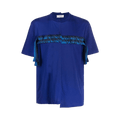 Lanvin Lace Curb Asymmetric T-Shirt "Majorelle Blue"
