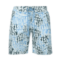 Lanvin Wave Print Swim Trunks "Teal"